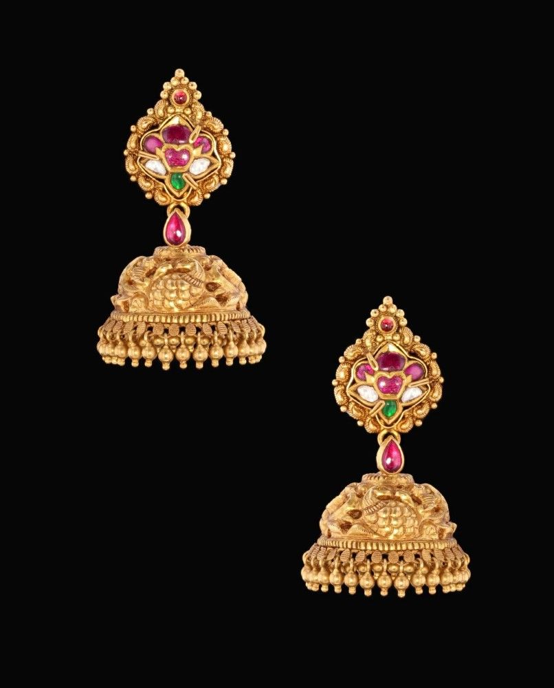 Beautiful Doll Gold Design Butta Bomma Jhumka Earrings Imitation Jewellery  Trends J22412