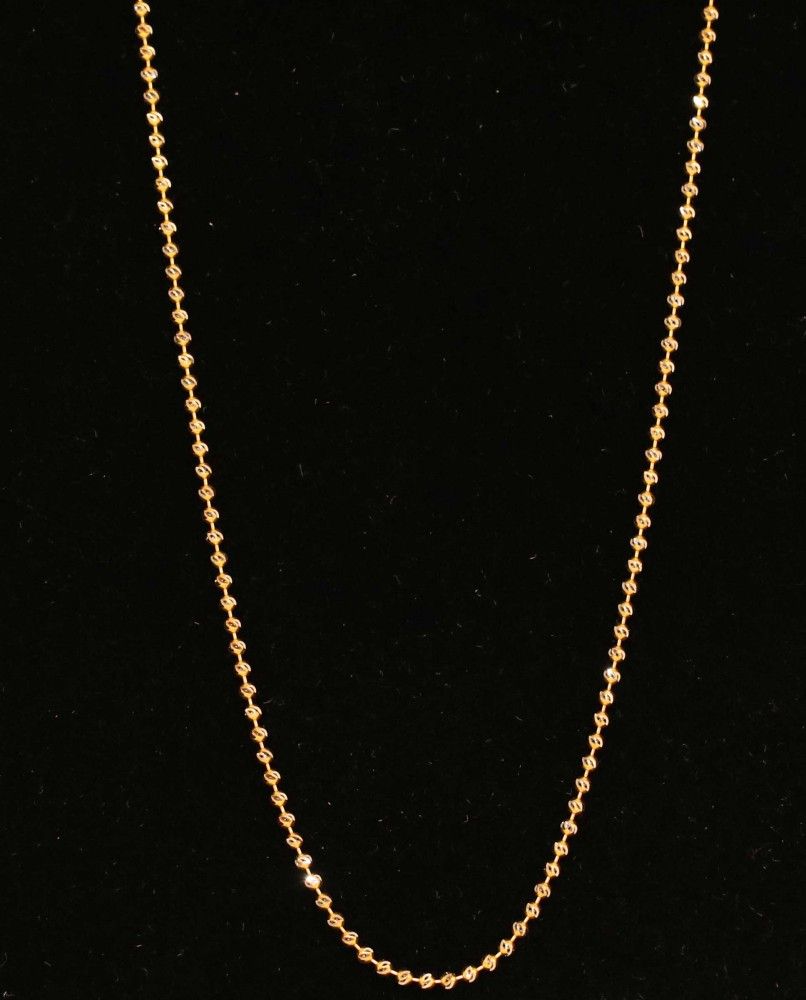 Ball Gold Chain 22k 22 Inches