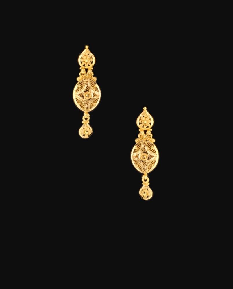 Daily wear store gold ear hangings