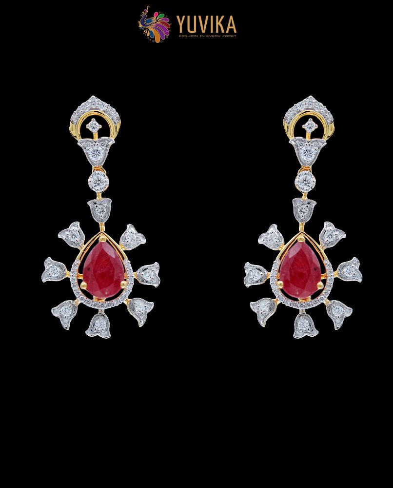 Blooming Flames Diamond Earrings